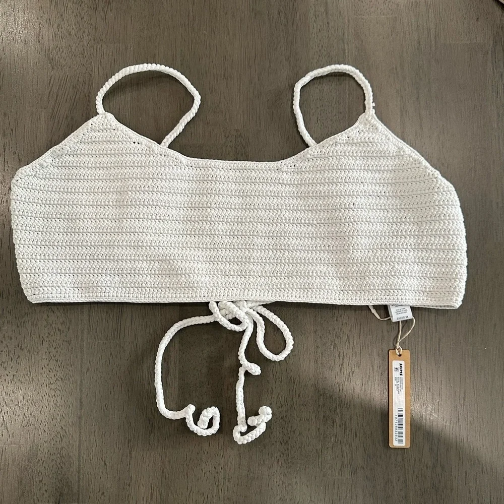 Crochet Swim Micro Scoop Bikini Top - Marble Size 3X
